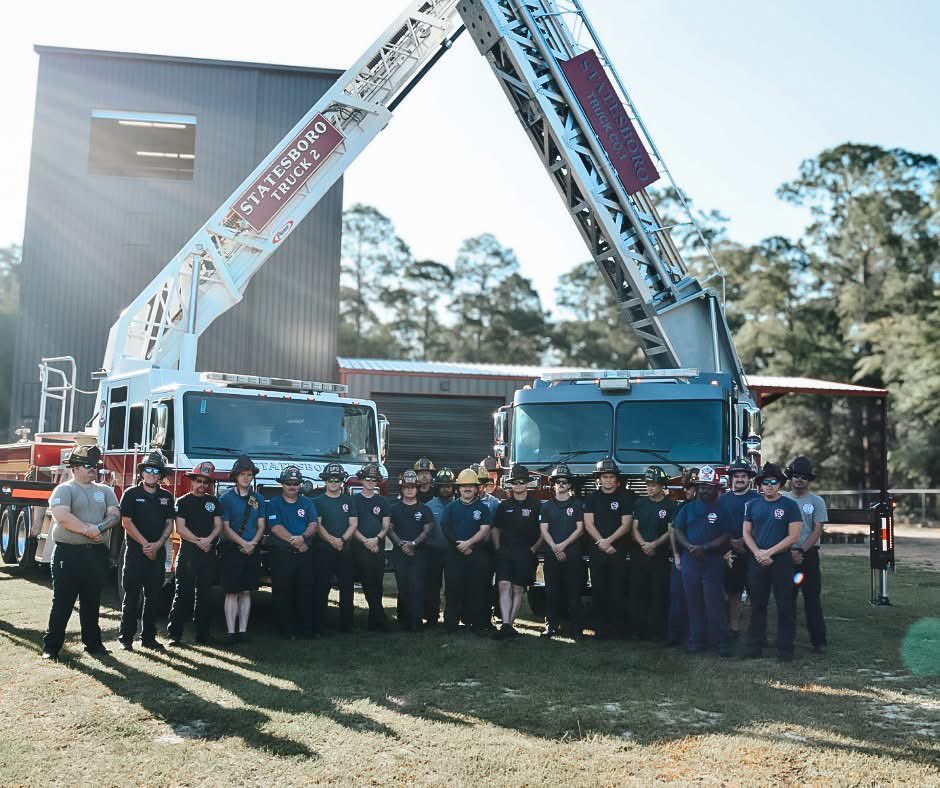 statesborofire's tweet photo. In August, we collaborated with members of the Perry Fire Department, Port Wentworth Fire Department, Liberty County Fire Department, and the Americus Fire Department to host an Apparatus Operator Ladder (AOPL) training. https://t.co/wheS98FgsJ