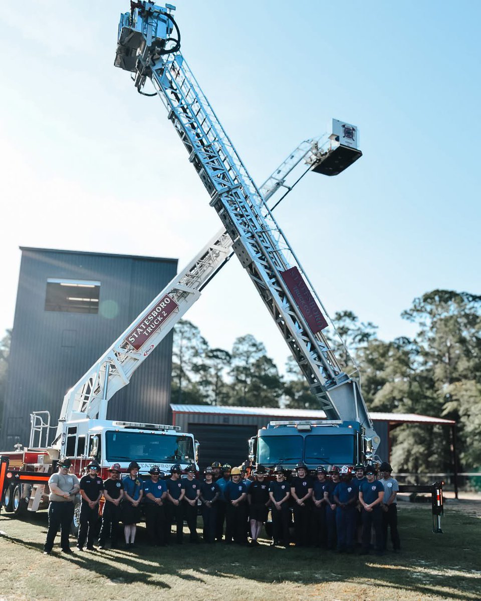 statesborofire's tweet photo. In August, we collaborated with members of the Perry Fire Department, Port Wentworth Fire Department, Liberty County Fire Department, and the Americus Fire Department to host an Apparatus Operator Ladder (AOPL) training. https://t.co/wheS98FgsJ