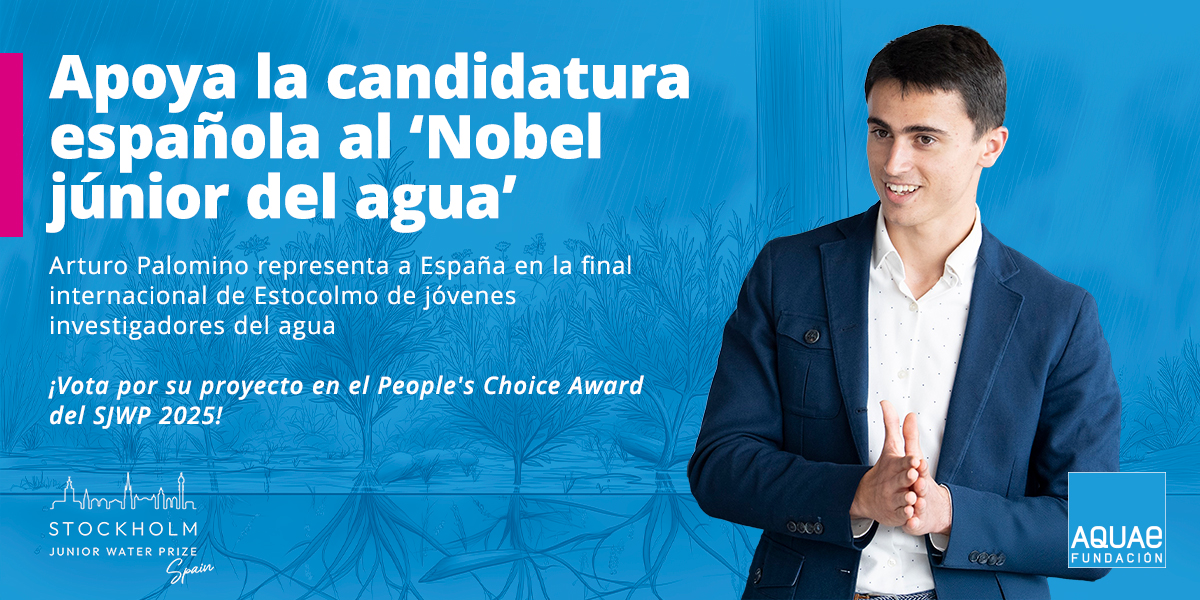 Fundación Aquae (@fundacionaquae) on Twitter photo ⏰ ¡Últimos días para votar!
Arturo Palomino, del IES <a href="/Consaburum/">IES Consaburum</a>, participa en el #SJWP, el Nobel junior del agua 🌍💧.
Aún sigue abierto el plazo para apoyarlo en el Premio del Público. ¡Puedes ayudarle siguiendo este enlace! 🗳️stockholmwaterfoundation.org/stockholm-juni… ⏰ ¡Últimos días para votar!
Arturo Palomino, del IES <a href="/Consaburum/">IES Consaburum</a>, participa en el #SJWP, el Nobel junior del agua 🌍💧.
Aún sigue abierto el plazo para apoyarlo en el Premio del Público. ¡Puedes ayudarle siguiendo este enlace! 🗳️stockholmwaterfoundation.org/stockholm-juni…