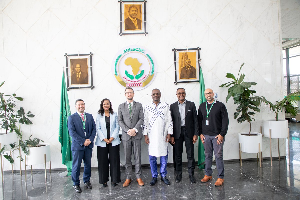 Today at <a href="/AfricaCDC/">Africa CDC</a>, I met with H.E. Mr. Adam Drury, UK Ambassador &amp; Deputy Permanent Representative to the <a href="/_AfricanUnion/">African Union</a>.

We discussed pandemic prevention, local manufacturing, health financing &amp; digital health — key areas for deeper cooperation.

Together, we will strengthen