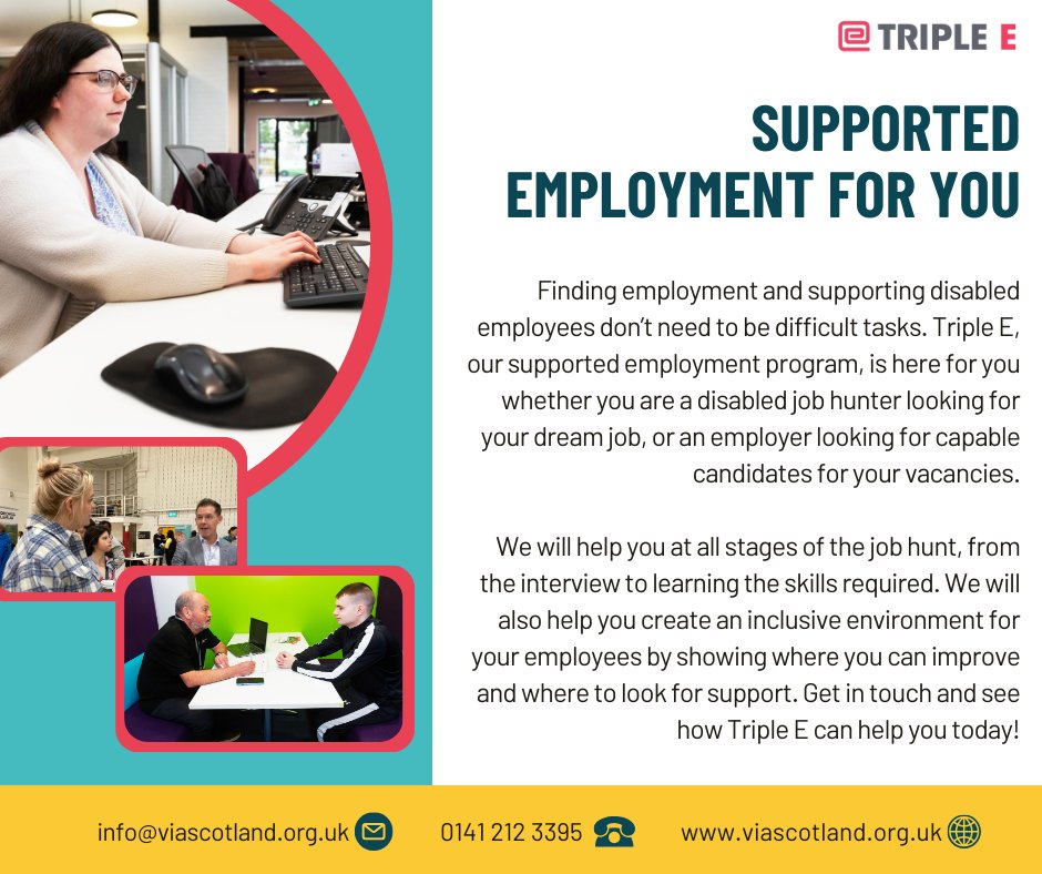 Triple E are here to provide supported employment for disabled jobhunters. We also help employers find model employees and create an inclusive environment for people of all abilities. Get in touch and see what we can do for you!

loom.ly/WfpCSVU