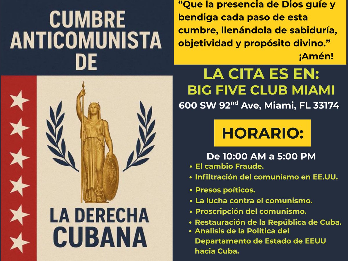 ¿De qué va la Cumbre Anti-Comunista de la Derecha Cubana? Pues aquí te lo dejamos.