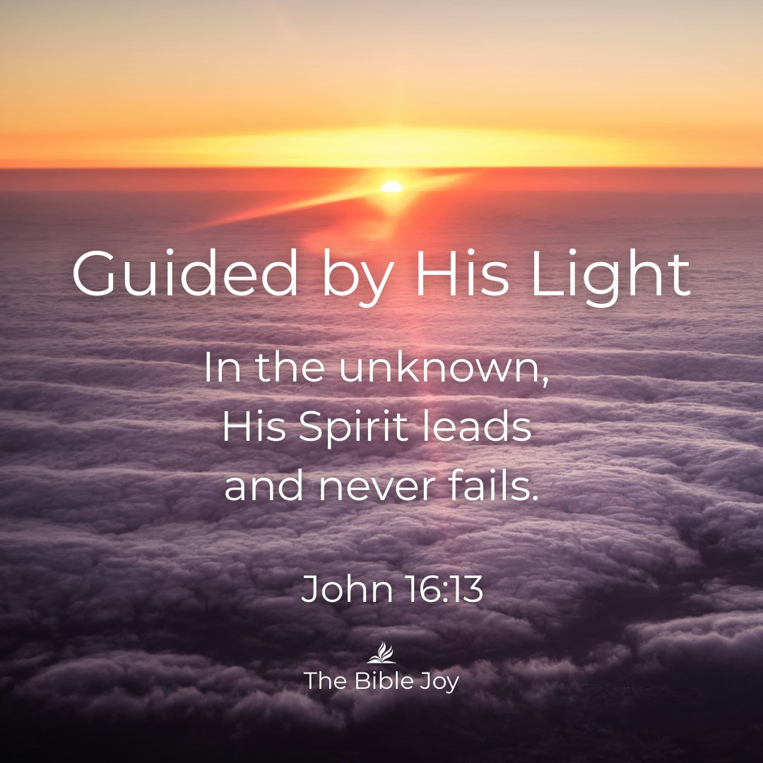 thebiblejoy's tweet photo. Yes! 🙌 A surrendered life is a guided life — and the Holy Spirit always leads us into truth.

📖 “But when He, the Spirit of truth, comes, He will guide you into all the truth.” John 16:13

What’s one way you’ve experienced His leading lately? 💛
#LedByTheSpirit #John16 #TheBibleJoy