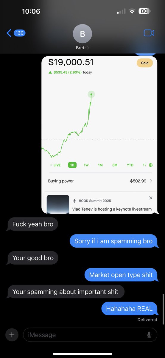 DataStocksDude's tweet photo. We all have that one homie we text when are portfolios FLY! #AMD https://t.co/9KggeNACd3