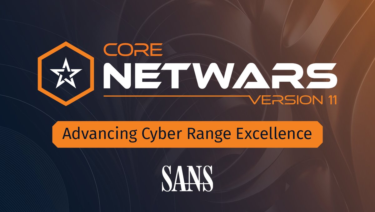 SANSInstitute's tweet photo. 🪼 The Core #NetWars cyber range is the ultimate multi-disciplinary training for the most diverse skills. Advance your cybersecurity prowess in the new version 11 to push your skills further than ever.

⚔️ Learn more about the new topics in our blog: https://t.co/1dbrqhkGId https://t.co/VQI3hjNGl7