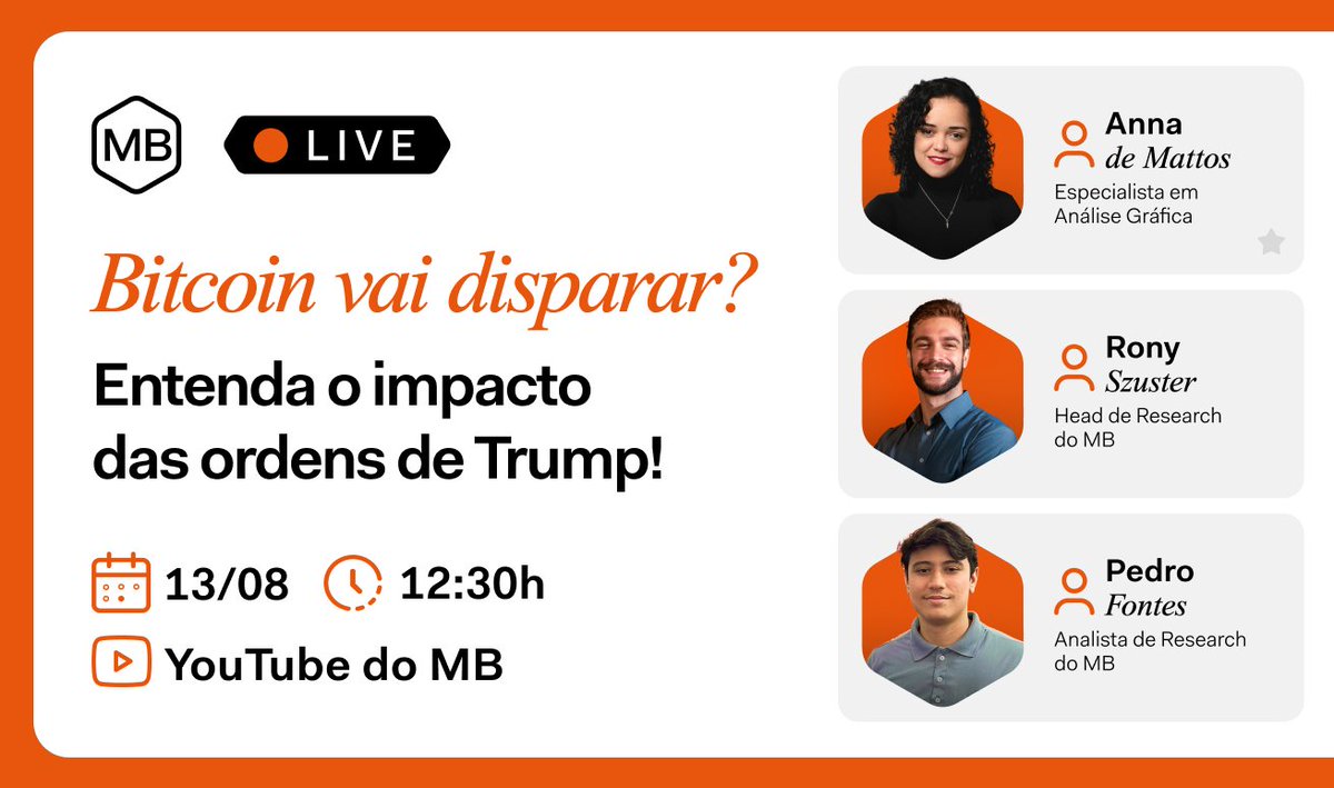 As ordens de Trump já estão mexendo com o mercado global e podem mudar o  rumo do BTC, ETH e altcoins. Rony Szuster, Pedro Fontes e Ana de Mattos vão  analisar esses
