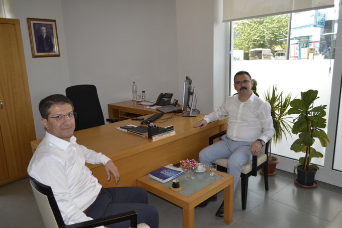 Kaymakam ATEŞ Halkbankası Şube Müdürü Özden BORAN ile