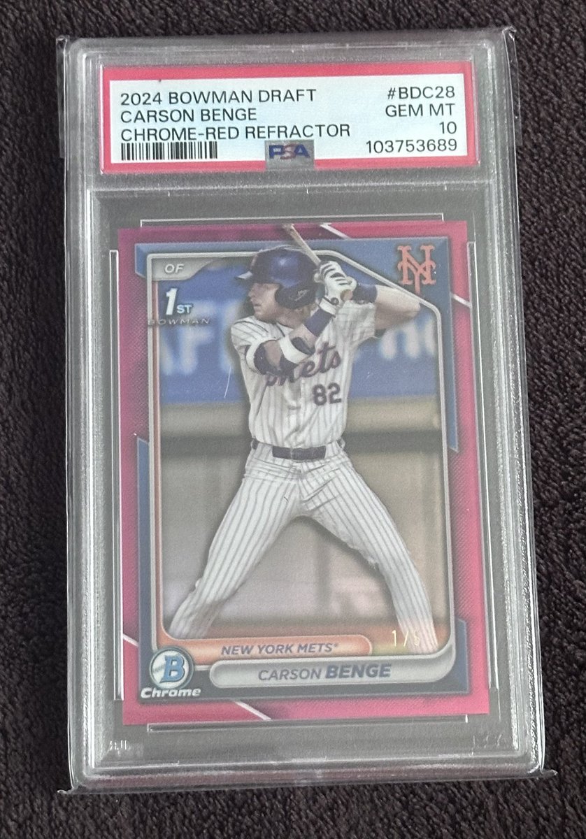 The newly crowned top prospect of the #Mets and cracked the top 20 #MLB prospects 👀 #thehobby 

Pulled and graded through <a href="/NoFloCards/">NoFlo Cards, Collectibles and Breaks</a>