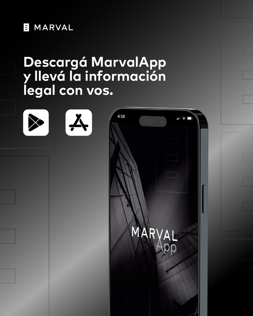 👉🏻 Mantenete al día, estés donde estés

Con MarvalApp accedés desde tu celular a alertas jurídicas en tiempo real, artículos y dossiers actualizados, podcasts con análisis de expertos y una agenda completa de eventos.

📲 Descargala gratis acá: lnkd.in/dgBW9vha