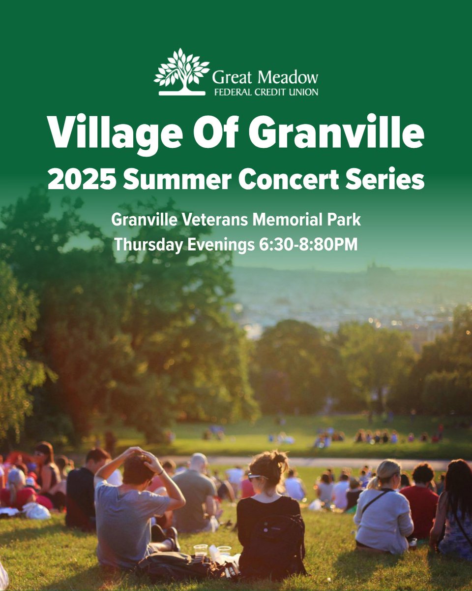 Summer’s not over yet! ☀️

Join us tomorrow evening at Veterans Memorial Park for Granville's Summer Concert Series and live music from The Gold Dust Gypsies!

Bring a chair, bring your friends, and let’s soak up these last summer nights together.

See you there!

#GMFCU