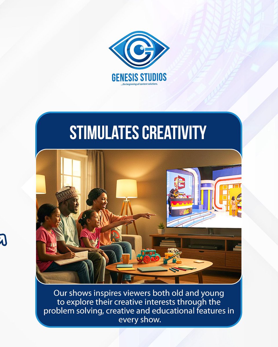 genesistudiostv's tweet photo. At Genesis Studios, we pride ourselves on producing premium content 🤩.
And by premium we mean both entertaining and life changing tv shows and series 🎞️.
What other benefits can you share in the comments?
#genesisstudios #entertainment #tvshow #nigeriantvshow #gameshow https://t.co/bJH7fz1dkV