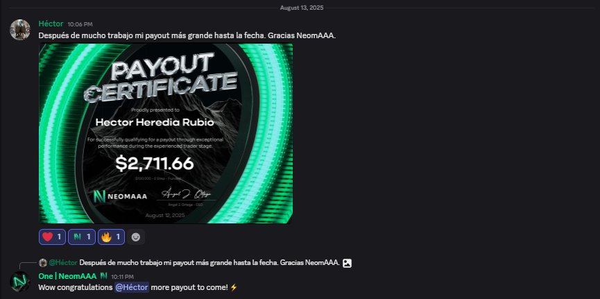 ๐ญen ์ฐ (@aizen7_) on Twitter photo Another NeomAAA trader just got a payout and he posted it in our Discord server! ๐
Congratulations to Hector for a huge payout of $2,711.66!
Why not give <a href="/neomaaafunds/">NeomAAA Funds | Prop Trading Firm</a> try so you can be the next one to experience the excitement of receiving your own payout? Another NeomAAA trader just got a payout and he posted it in our Discord server! ๐
Congratulations to Hector for a huge payout of $2,711.66!
Why not give <a href="/neomaaafunds/">NeomAAA Funds | Prop Trading Firm</a> try so you can be the next one to experience the excitement of receiving your own payout?
