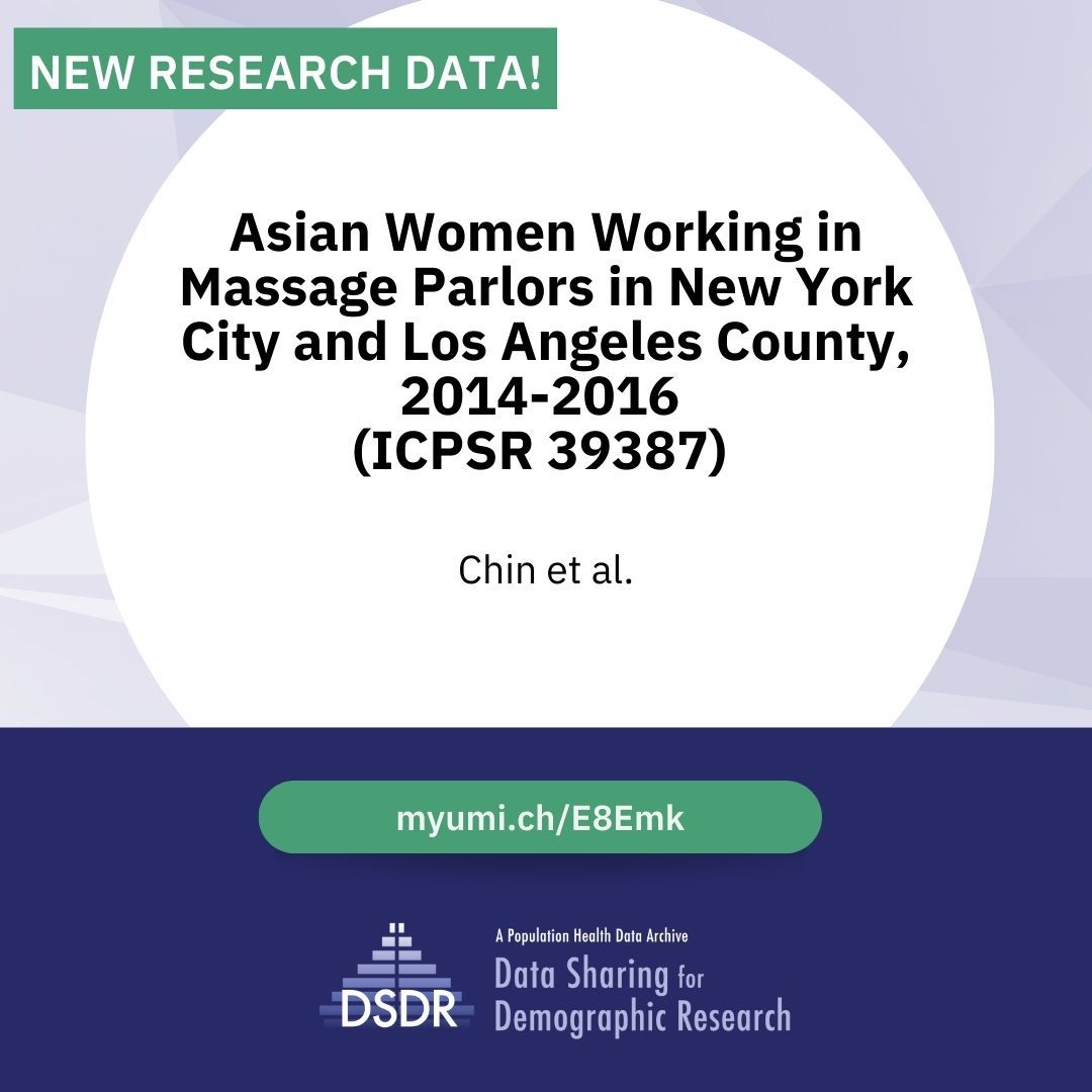 Newly released restricted-access dataset explores HIV risk, exploitation, victimization &amp; more among Asian immigrant women in massage parlors. Learn more: myumi.ch/E8Emk