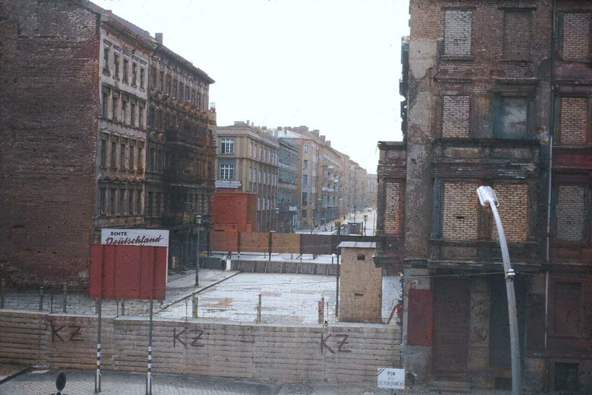View over the Berlin Wall into East Berlin from the West, 1964.