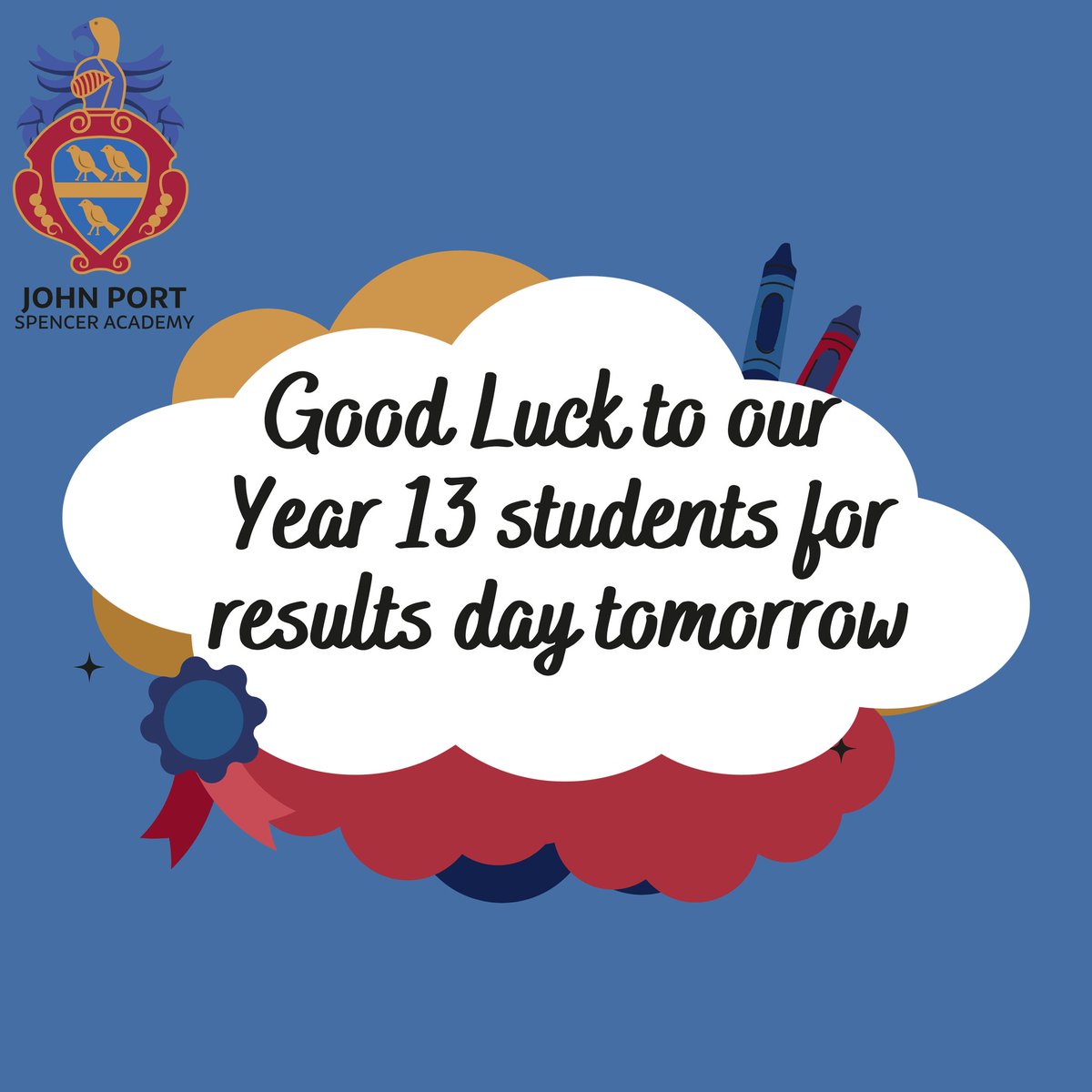 We are looking forward to seeing all of our Year 13s from 8am tomorrow. A reminder,  we are using A Gym this year and students will need to bring ID Cards with them. Best of luck to everyone!
