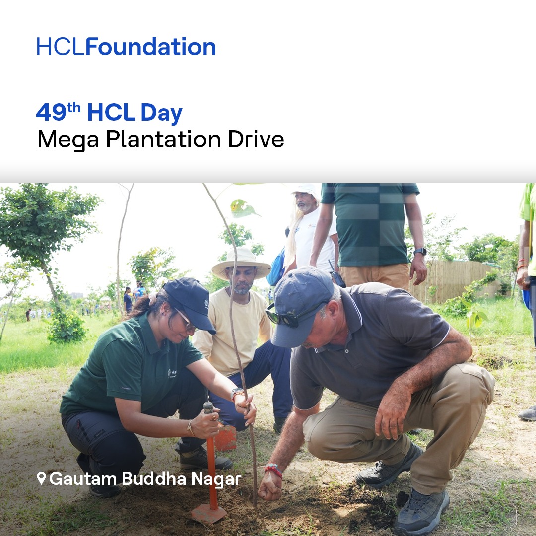 HCL_Foundation's tweet photo. 49 long years of HCL leading the change commemorated today as we collectively celebrated #HCLDay across 10 locations in India. https://t.co/cpzKdQ72Rv
