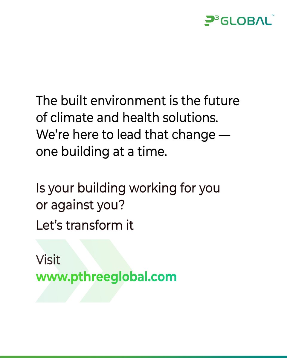 p3global's tweet photo. Sustainable buildings are more than just a trend — they’re the future of healthy living and smart business.
👉 Swipe to see why it matters now.

🔗 https://t.co/vs46IAYVTf

#HealthyBuildings #SustainableLiving #BreatheBetter #P3Global #GreenInnovation #FutureReady https://t.co/p3UAcFHxSe