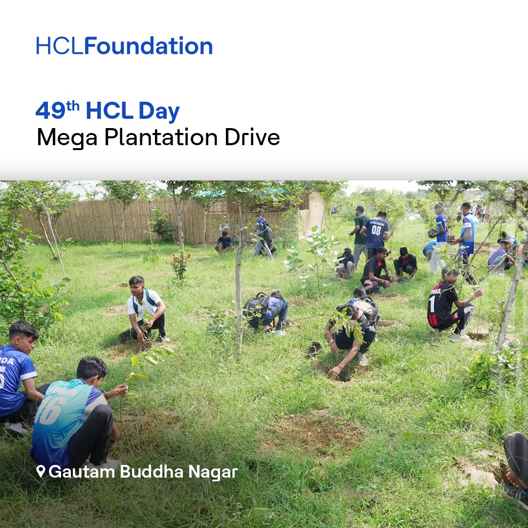HCL_Foundation's tweet photo. 49 long years of HCL leading the change commemorated today as we collectively celebrated #HCLDay across 10 locations in India. https://t.co/cpzKdQ72Rv