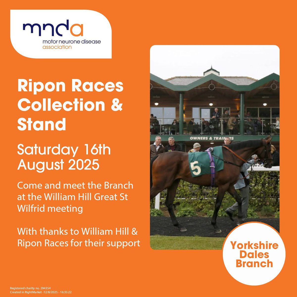 Come and meet the <a href="/MNDA_Dales/">MNDA Yorkshire Dales</a> at <a href="/RiponRaces/">Ripon Races</a> this Saturday 🏇