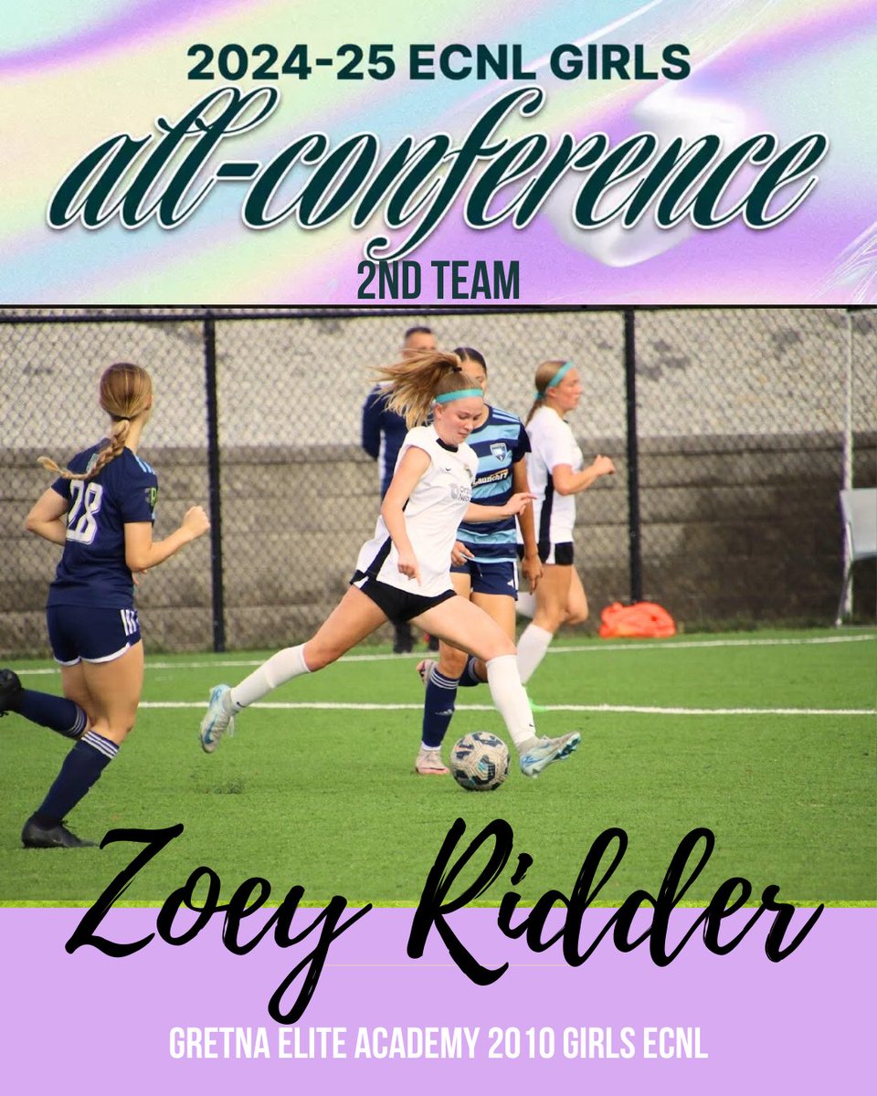 So PROUD of these ladies!!! Outstanding job <a href="/yirah_sears4/">Yirah Sears</a>  and <a href="/Zoey_Ridder/">Zoey Ridder</a>  making the ECNL Midwest All-Conference teams!! Also <a href="/GretnaEliteAcad/">Gretna Elite Academy</a> for making the list!!! 🔥📷📷 <a href="/ECNLgirls/">ECNL Girls</a>👏