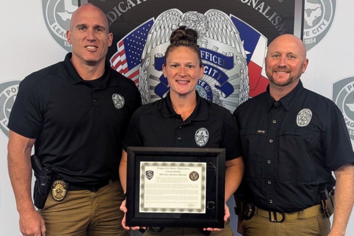 Mayor Nick Long (@mayornicklong) on Twitter photo Congratulations to Detective Brittnee Demasi of the <a href="/LeagueCityPD/">League City PD</a> on receiving the Award of Excellence. Her dedication and professionalism reflect what our police department is all about. We are grateful for her service to <a href="/LeagueCityTX/">League City, Texas</a>! Congratulations to Detective Brittnee Demasi of the <a href="/LeagueCityPD/">League City PD</a> on receiving the Award of Excellence. Her dedication and professionalism reflect what our police department is all about. We are grateful for her service to <a href="/LeagueCityTX/">League City, Texas</a>!