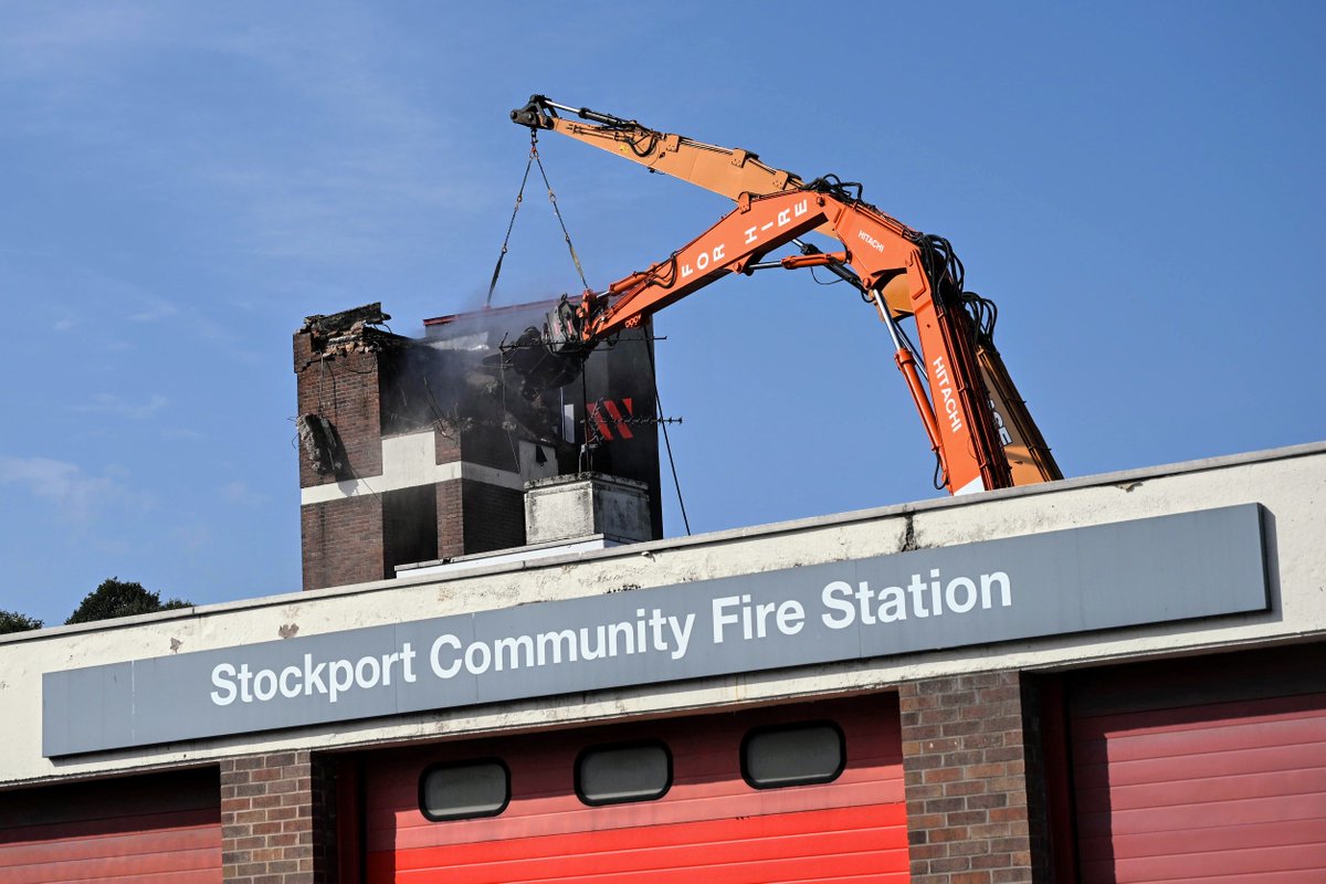 Greater Manchester Fire & Rescue Service (@manchesterfire) on Twitter photo 🚨Demolition has started at Stockport Fire Station, paving the way for a brand-new, modern and sustainable facility, designed with the community in mind.
 
We're investing in what matters most: our people, our communities, and our future.
Read more: orlo.uk/ADQ4b 🚨Demolition has started at Stockport Fire Station, paving the way for a brand-new, modern and sustainable facility, designed with the community in mind.
 
We're investing in what matters most: our people, our communities, and our future.
Read more: orlo.uk/ADQ4b