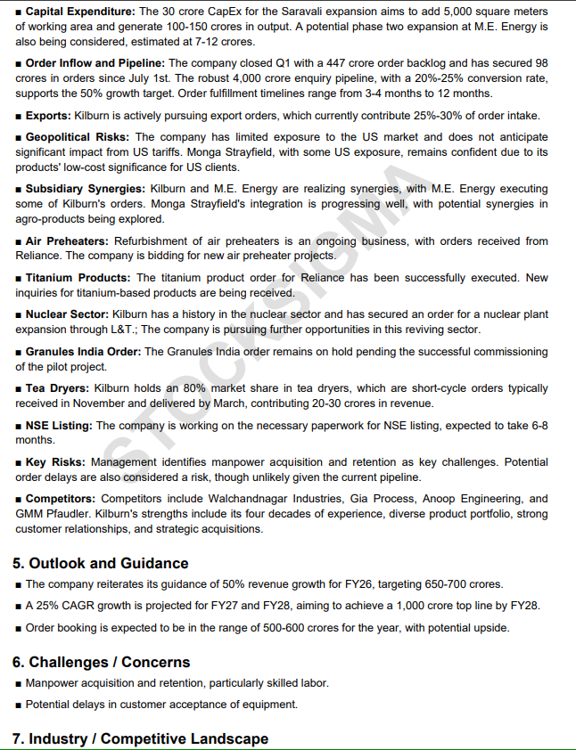 myAlerts_in's tweet photo. #KLBRENG #KLBRENGQ1 Kilburn Engineering Ltd Q1FY26 Earnings Concall Summary https://t.co/xWvjyqSy7o