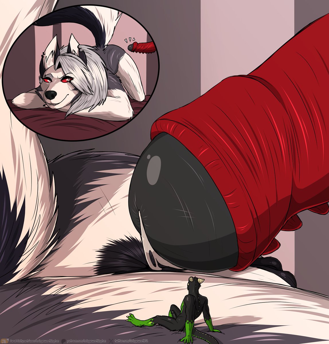Tegon (@tegondrake) on Twitter photo Loona prepares for insertion, as I look on.
macro, m/f sexual content
Art by <a href="/CringeworthFA/">Cringeworthington</a> Loona prepares for insertion, as I look on.
macro, m/f sexual content
Art by <a href="/CringeworthFA/">Cringeworthington</a>