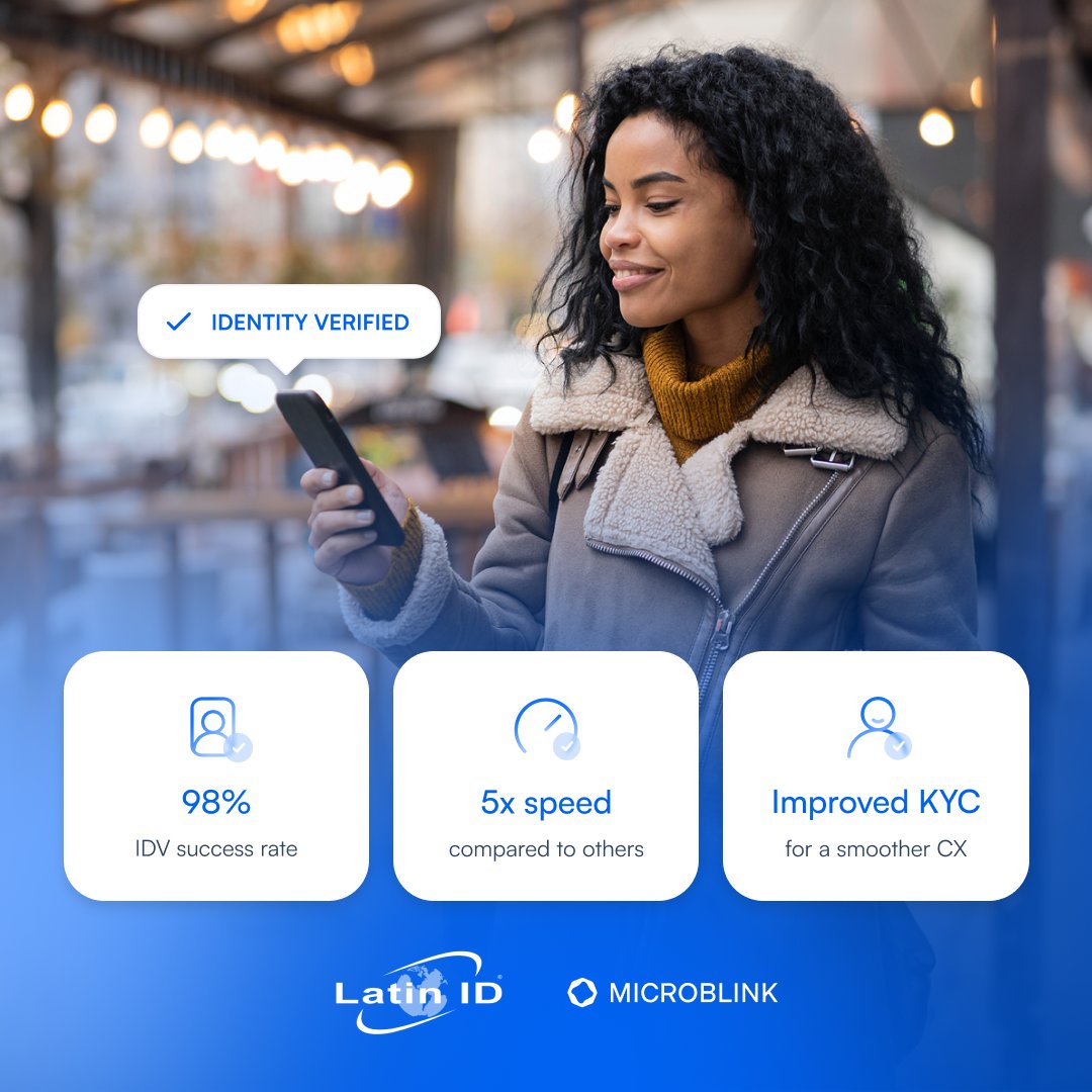 Latin ID Achieves 98% Identity Verification Success Rate with Microblink!

Since integrating Microblink’s BlinkID for document scanning &amp; BlinkID Verify for backend validation of ID authenticity, Latin ID has reported improvements across key metrics: microblink.com/resources/cust…