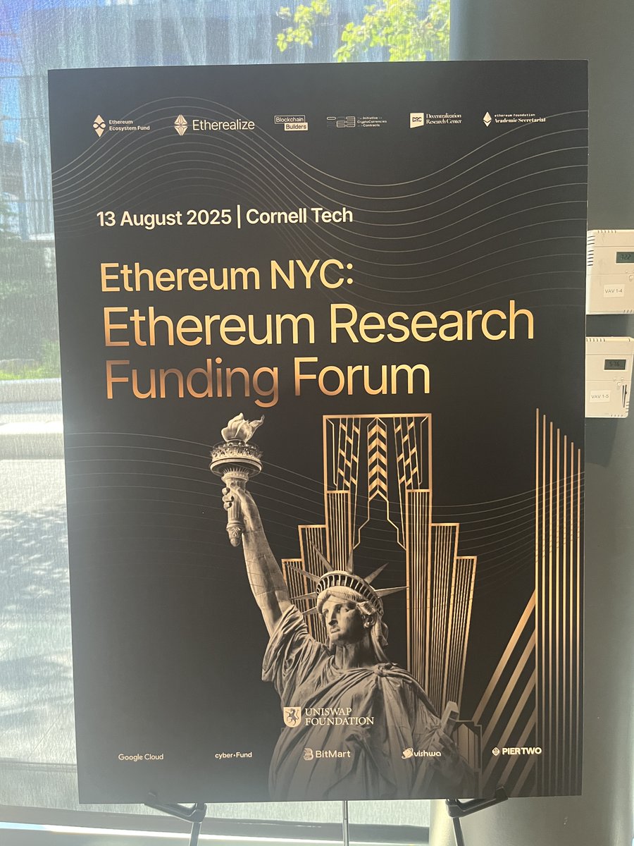 Ethereum NYC：Ethereum Research Funding Forumのポスター