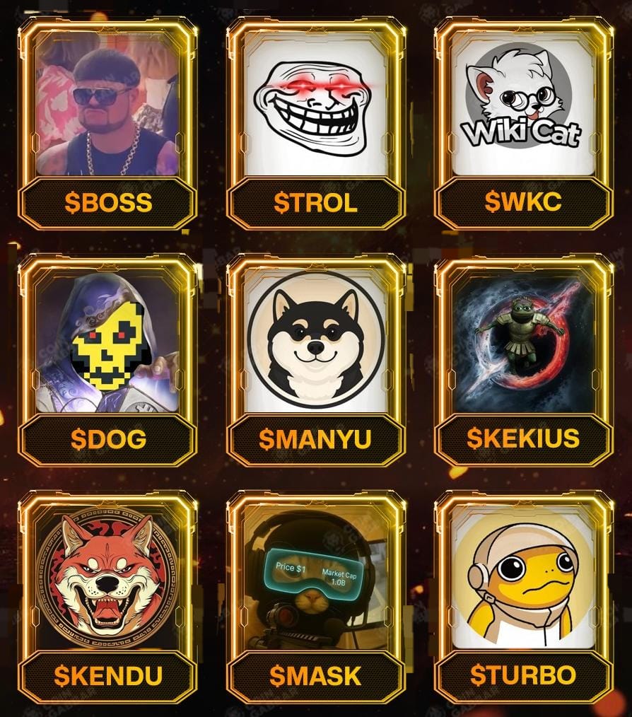 Which #memecoin  is your pick?

$BOSS  
$TROLL  
$WKC  
$DOG 
$MANYU 
$KEKIUS
$KENDU
$MASK
$TURBO