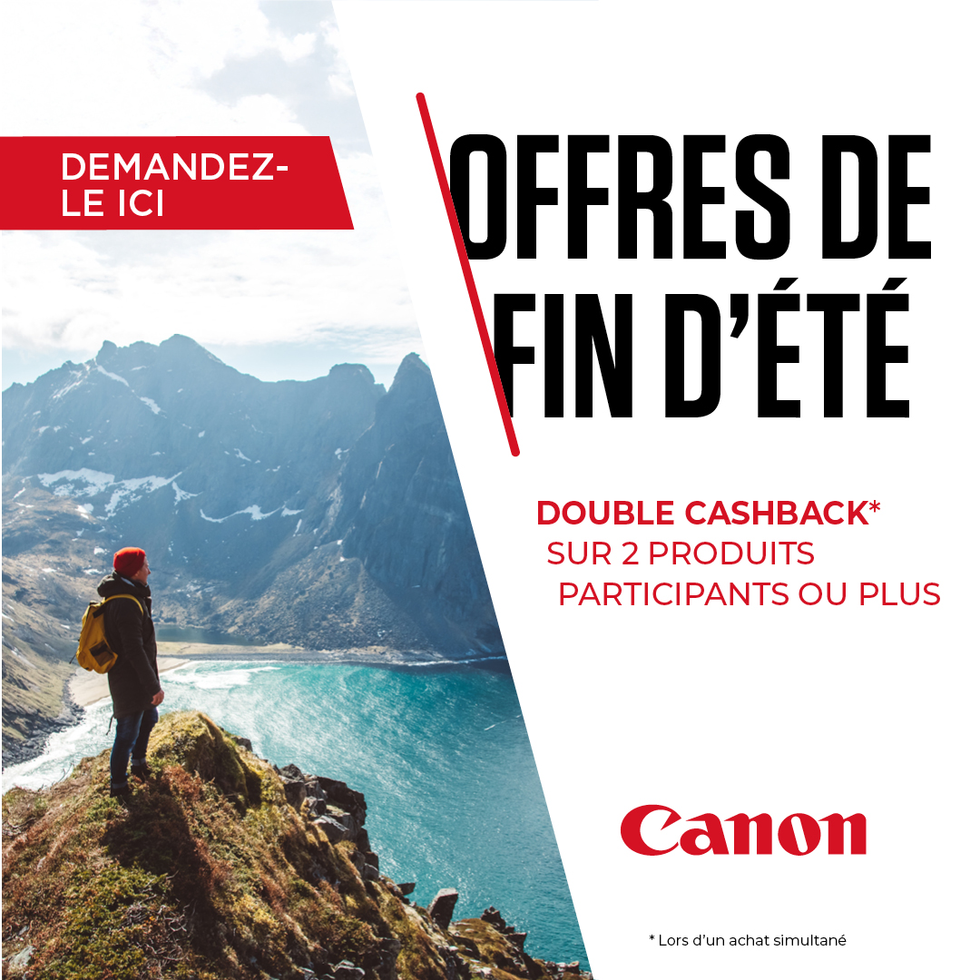 PCHPROSHOP's tweet image. Canon – Offres de fin d’été 
Du 15/08 au 15/10/2025 :
Jusqu’à 200 € de cashback sur les produits éligibles
Double cashback si 2 produits ou plus achetés
+5 % pour les membres Canon Club
Enregistrement jusqu’au 31/10/2025
blog.pch.be/promotion-cano…
#Canon #Cashback #PromoPhoto