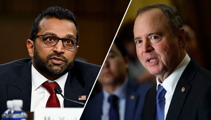 StandUpForFact's tweet photo. 🚨 BREAKING: Kash Patel says, "If Adam Schiff is guilty in any of the 256 emails with Jeffrey Epstein, I will personally ensure that he faces the full consequences of the law and is held accountable for his actions."

Do you support this?

Yes or No https://t.co/X0QEUylGOz