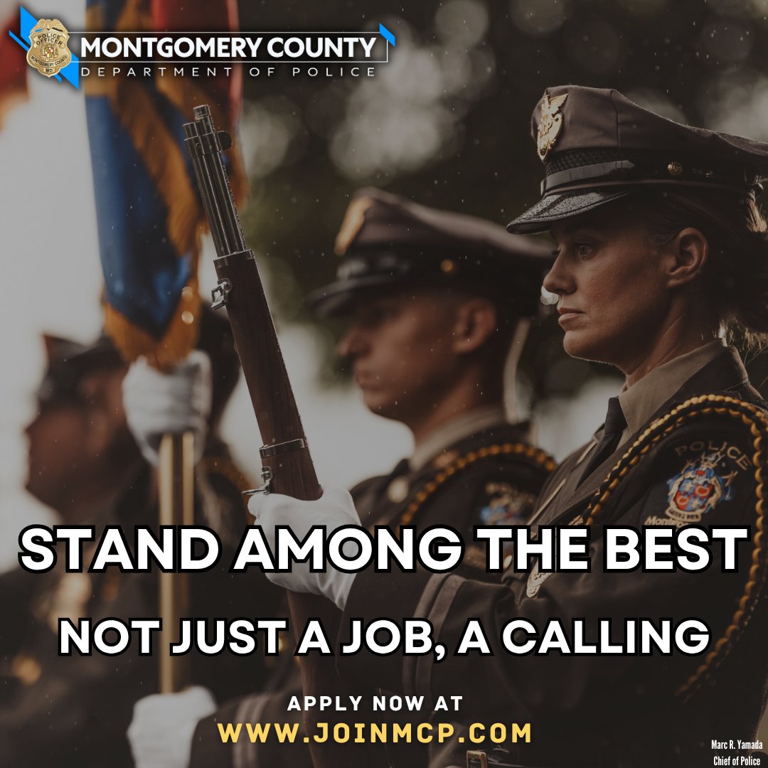 mcpnews's tweet photo. Honor. Duty. Service.
At MCPD, this work goes beyond a job—it’s a calling. If you're ready to serve with purpose and pride, your path starts here.
Apply today at https://t.co/nUPA5jJCgJ
#StandAmongTheBest #MCPNews #JoinMCPD https://t.co/ZUvE3Le6vn