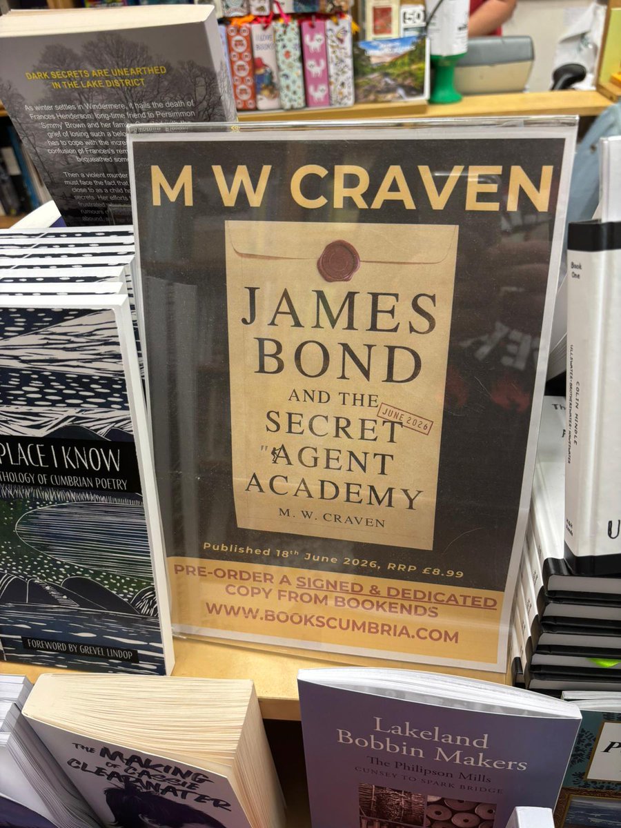 Ian Fleming (@theianfleming) on Twitter photo Spotted at <a href="/BookendsCarl/">Bookends Carlisle www.bookscumbria.com</a> - signed & dedicated copies of <a href="/MWCravenUK/">M.W. Craven</a>'s upcoming title James Bond and the Secret Agent Academy (out June 2026) available to pre-order!
bookscumbria.com/product/uk-boo…
We're also wishing a hearty congratulations to Mike whose latest book, The Final Vow, is Spotted at <a href="/BookendsCarl/">Bookends Carlisle www.bookscumbria.com</a> - signed & dedicated copies of <a href="/MWCravenUK/">M.W. Craven</a>'s upcoming title James Bond and the Secret Agent Academy (out June 2026) available to pre-order!
bookscumbria.com/product/uk-boo…
We're also wishing a hearty congratulations to Mike whose latest book, The Final Vow, is