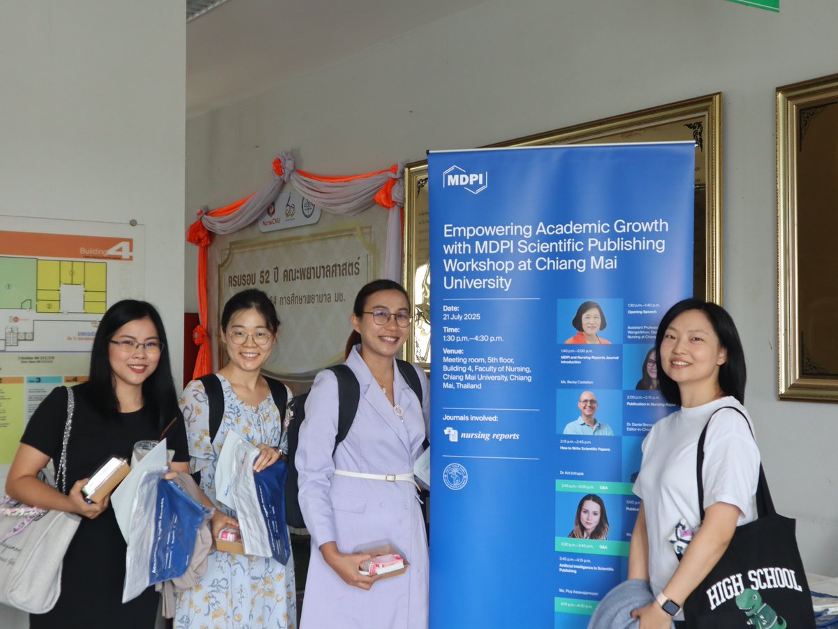 🎓📚 From Chiang Mai to the world!

On 21 July, we joined forces with Chiang Mai University to host a Scientific Publishing Workshop, packed with tips on #openaccess, #peerreview, #AI in research, and ethical publishing.

📖 Recap: tinyurl.com/28trz7ug

#NursingResearch