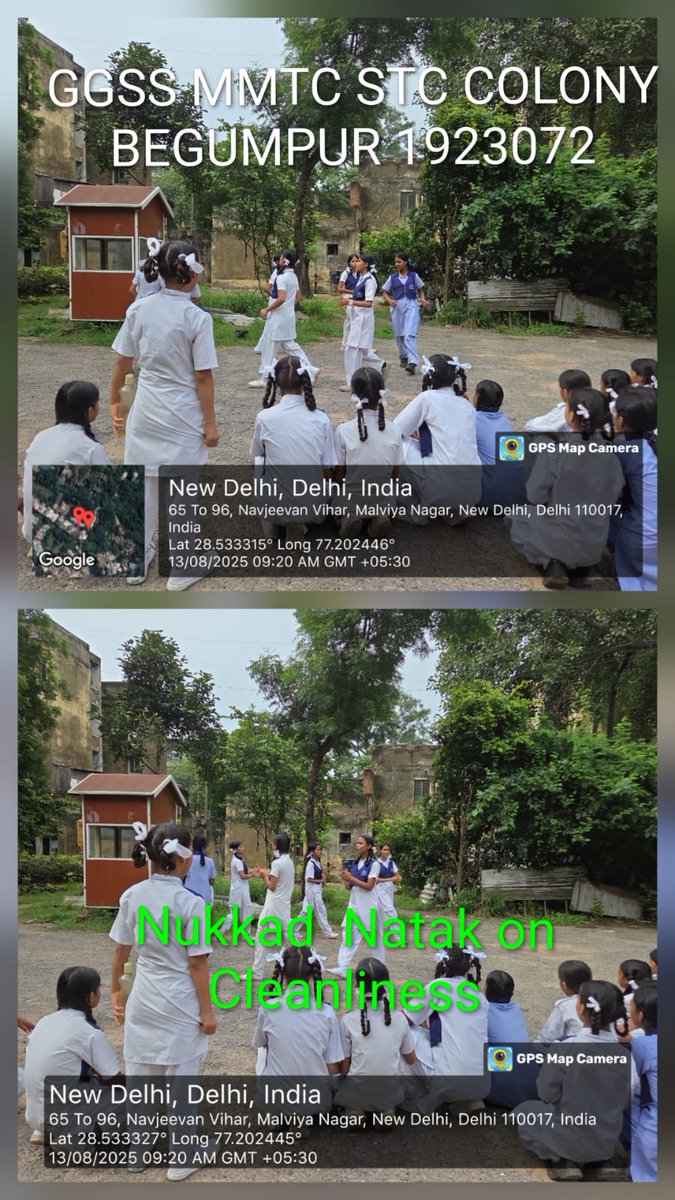 Swachhata Drive - Spreading awareness through street play – students perform Nukkad Natak on cleanliness to inspire change 🌿🎭"

#SwachhataShapath
#DelhiKoKoodeSeAzaadi
#SwachhBharatMission
