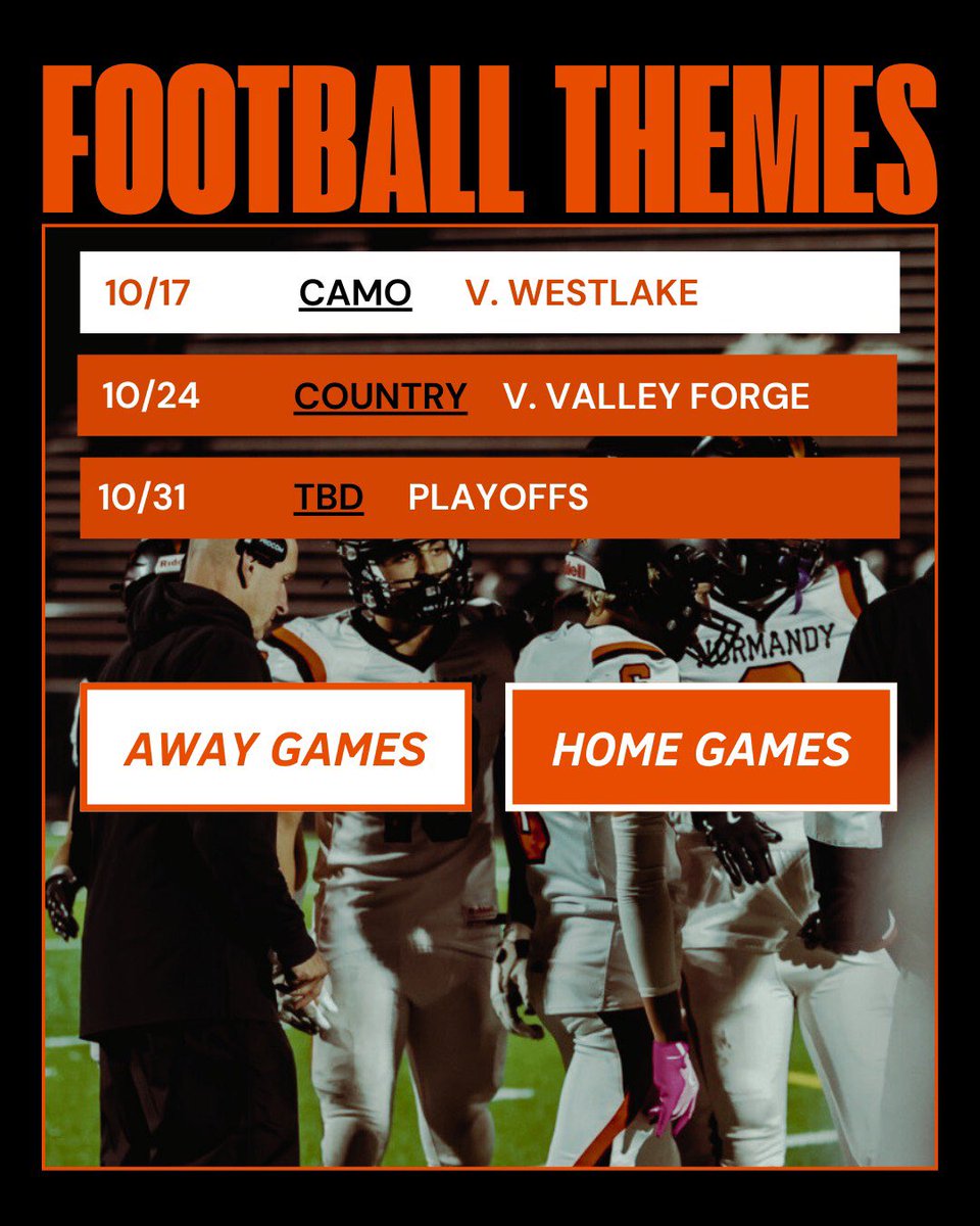 NormandyATH's tweet image. Our official student section themes for football this year!
#GoInvaders #StudentSection