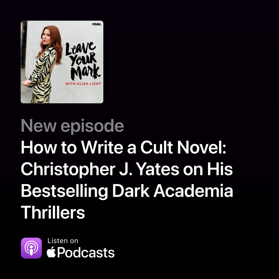 Christopher J Yates (@cj_yates) on Twitter photo One of my most thoroughly enjoyable interviews ever for <a href="/LEAVEYOURMARKxo/">LEAVE YOUR MARK by Aliza Licht</a> with <a href="/AlizaLicht/">ALIZA LICHT</a> in which we talk cult hits, plot twists, writing advice, rejection, real-life Oxford secret societies, enjoying being at your writing desk... and so much more bit.ly/4fAephC One of my most thoroughly enjoyable interviews ever for <a href="/LEAVEYOURMARKxo/">LEAVE YOUR MARK by Aliza Licht</a> with <a href="/AlizaLicht/">ALIZA LICHT</a> in which we talk cult hits, plot twists, writing advice, rejection, real-life Oxford secret societies, enjoying being at your writing desk... and so much more bit.ly/4fAephC
