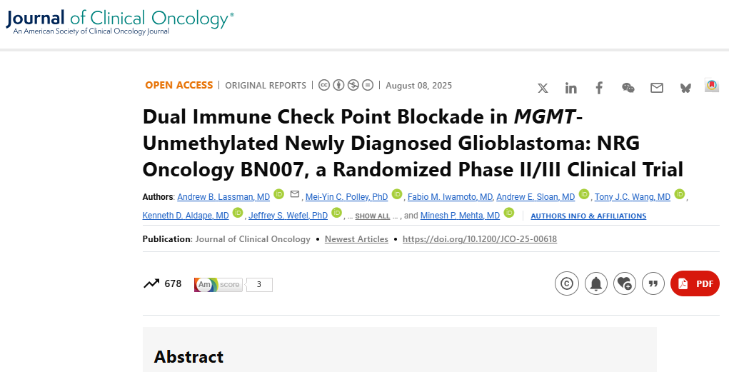 RTOG Foundation (@rtogfoundation) on Twitter photo Catch up on the recently published manuscript for NRG-BN007 in uMGMT newly diagnosed #glioblastoma in <a href="/JCO_ASCO/">Journal of Clinical Oncology</a>: ascopubs.org/doi/10.1200/JC… <a href="/ColumbiaMed/">Columbia Medicine</a> <a href="/columbiacancer/">Herbert Irving Comprehensive Cancer Center</a> Catch up on the recently published manuscript for NRG-BN007 in uMGMT newly diagnosed #glioblastoma in <a href="/JCO_ASCO/">Journal of Clinical Oncology</a>: ascopubs.org/doi/10.1200/JC… <a href="/ColumbiaMed/">Columbia Medicine</a> <a href="/columbiacancer/">Herbert Irving Comprehensive Cancer Center</a>
