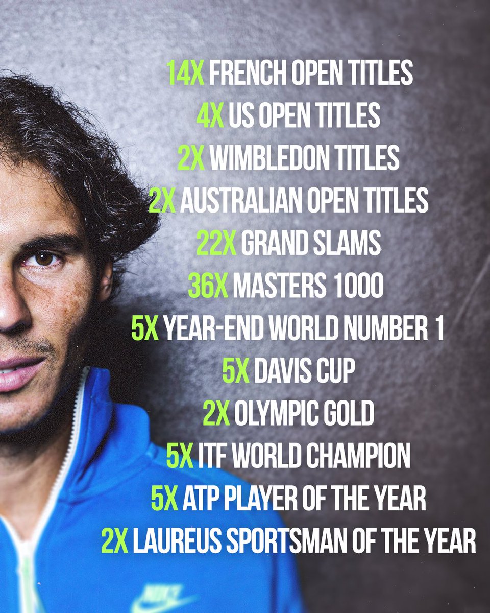 THE GREATEST. <a href="/RafaelNadal/">Rafa Nadal</a> 🐐