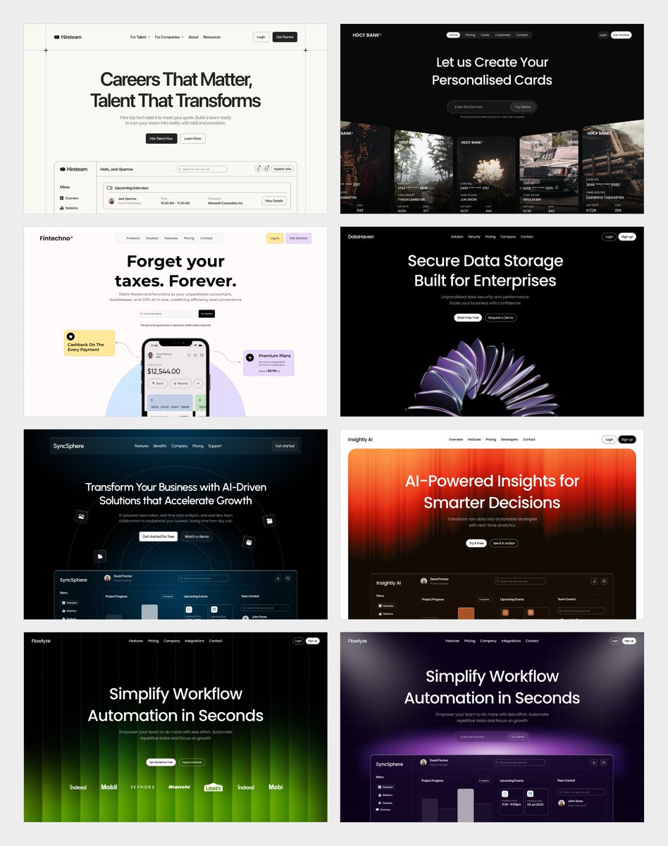 saisatvik_'s tweet image. A Figma file with 8 beautifully crafted headers, designed from scratch, completely FREE for the next 48 hours🔥
How to grab it?
1️⃣ Like this post
2️⃣ Repost it
3️⃣ Comment "HERO" below
(And don’t forget to follow me so I can DM you the file!)
Let’s build something amazing…