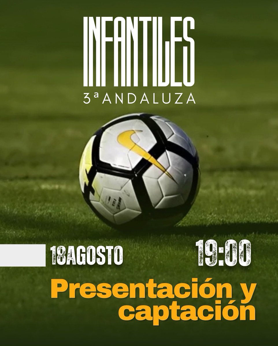 ⚽️ El próximo lunes 18 de agosto a las 19:00 echa a rodar el balón para nuestros infantiles de 3ª Andaluza. 

 ¡Te esperamos! Plazas disponibles.
•
•
#cmdsanjuan #sanjuandeaznalfarache #futbol #fútbol #sevilla #rfaf #crecemoscontigo