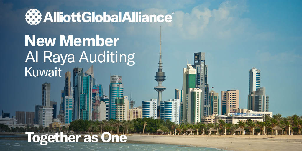<a href="/AlliottGlobal/">Alliott Global Alliance</a> can now support international clients in one of the Gulf’s key financial and commercial hubs after appointing Al Raya Auditing in Kuwait as its latest member. A warm welcome to all🇰🇼
lnkd.in/eFwkDWFH 
#accounting #Kuwait #doingbusiness #TogetherasOne