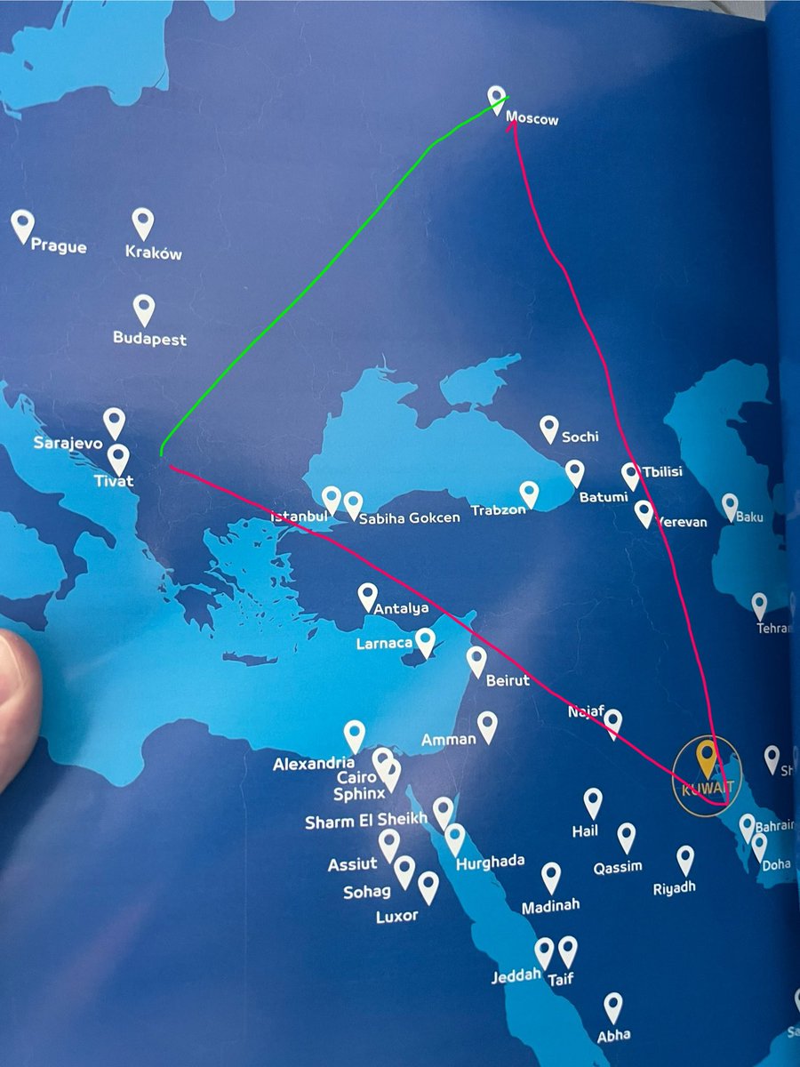 Paskannyy's tweet photo. Любишь нападать на соседние государства? 
Специально для тебя, рейсы Москва - Тиват через Кувейт! https://t.co/lLV2quP09r