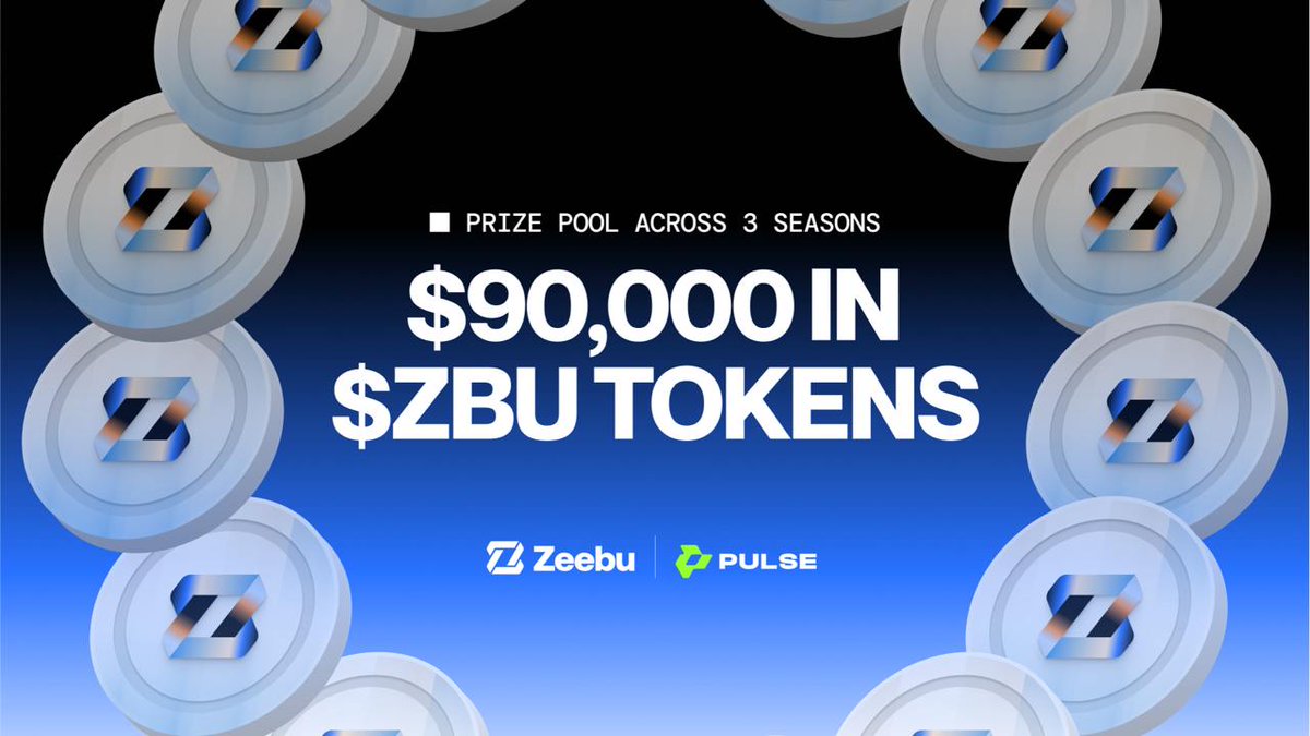 $90,000 in $ZBU tokens across three seasons.   

Zeebu launched on <a href="/PulseInfra/">Pulse</a> only 24 hours ago.  

Reply below with a screenshot once you've entered for action points.  

Enter now: alphabot.app/pulse/zeebu