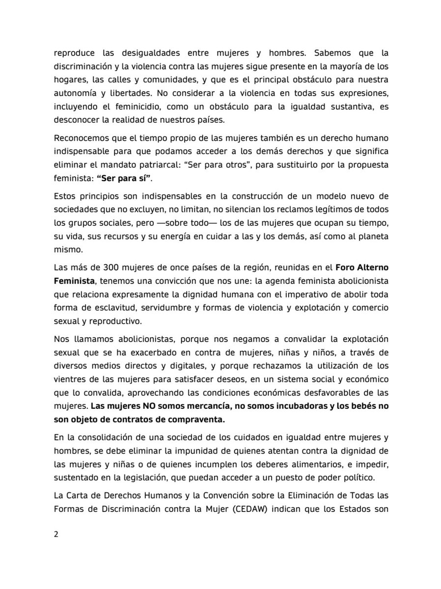 Foro_AltFem's tweet photo. ¡¡¡ Nuestras voces no serán calladas frente a la censura y la exclusión operada por parte del Foro Oficial !!!  Este es el comunicado oficial con los resolutivos del #ForoAlternoFeminista https://t.co/xWhmWyPlVq