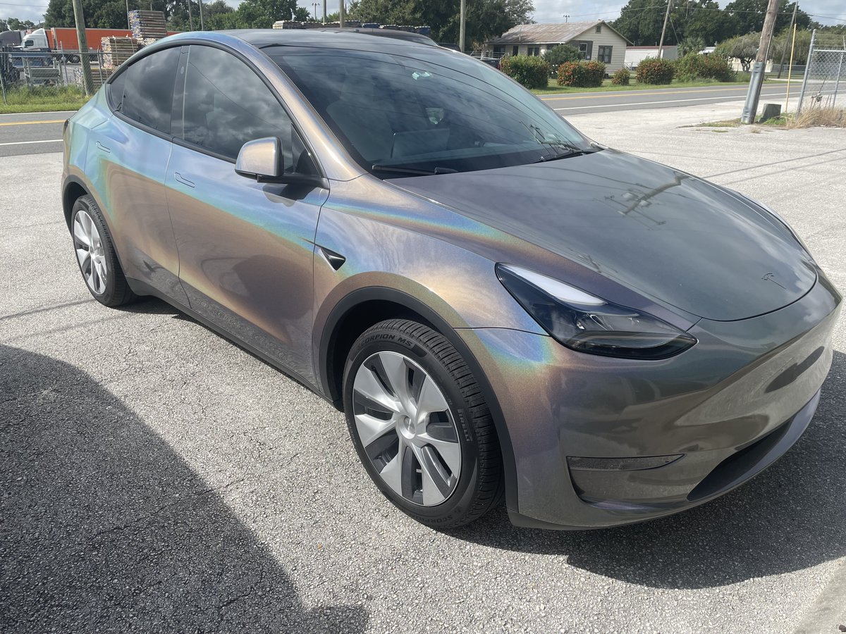 chiltonsigns's tweet photo. Gloss Psychedelic wrap on @TeslaModelY Call or txt 863-292-9800 or visit us at 407 E. Bridgers Ave in Auburndale to see what we can create for you. https://t.co/9gevFnDVto