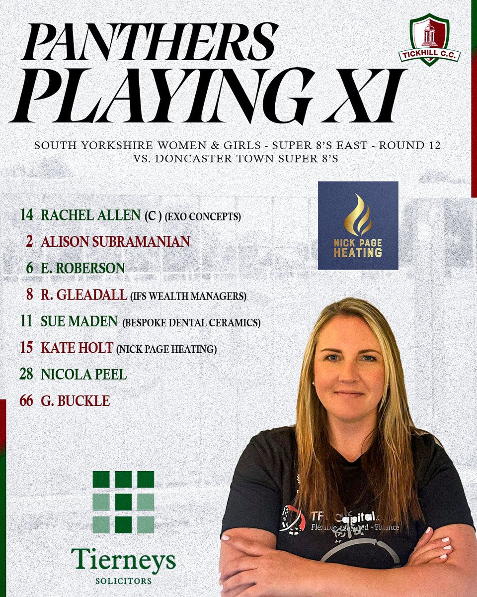 🏏🏏🏏𝐆𝐀𝐌𝐄 𝐃𝐀𝐘 🏏🏏🏏
🏆 SYW&amp;GCL: Super 8's East
⏰ 6:00pm
🏟 Town Fields
🏏 Panthers
🆚 <a href="/DoncasterTownCC/">DTCC</a>