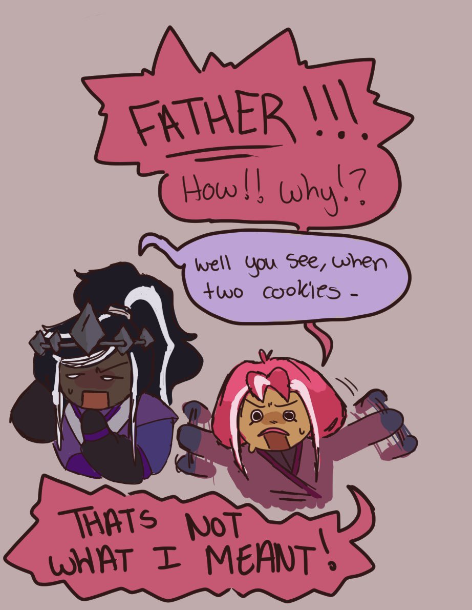 BirdLuppe's tweet photo. HOLLYCACAO LOST SONS AU WOOOOOOOOOO
Fun little side au where Holly and cacao switch sons during the flour war. To keep a piece of their loved one when they had no choice to split 
#hollycacao #HollyberryCookie #darkcacaocookie #royalberrycookie
#darkchococookie
 #crk https://t.co/ze5sasQGbY